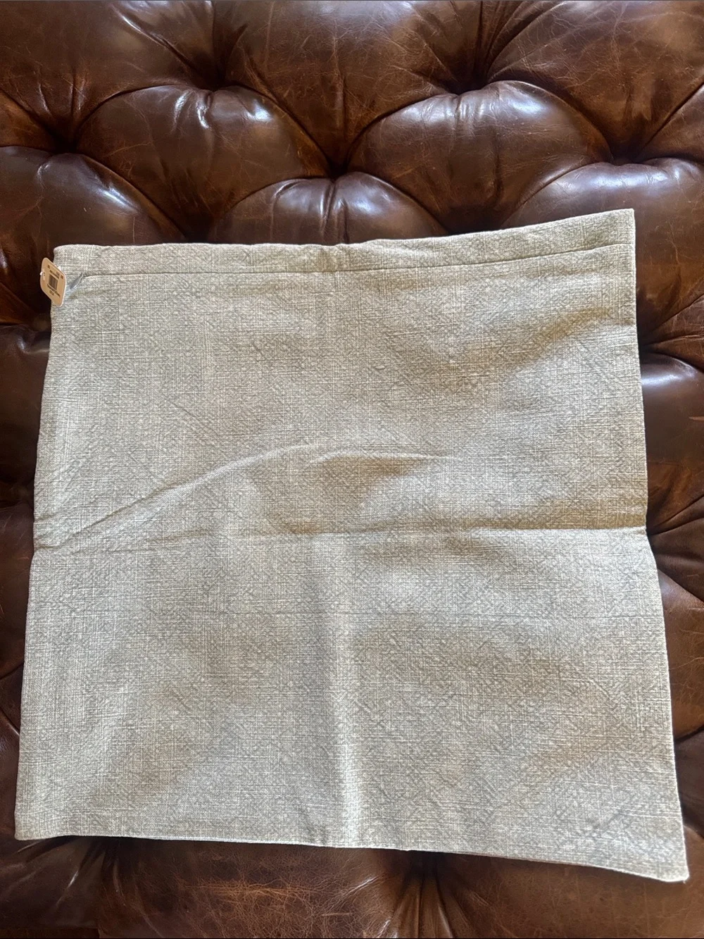 Pottery Barn Raine Embroidered Pillow Chambray Cover - NWT